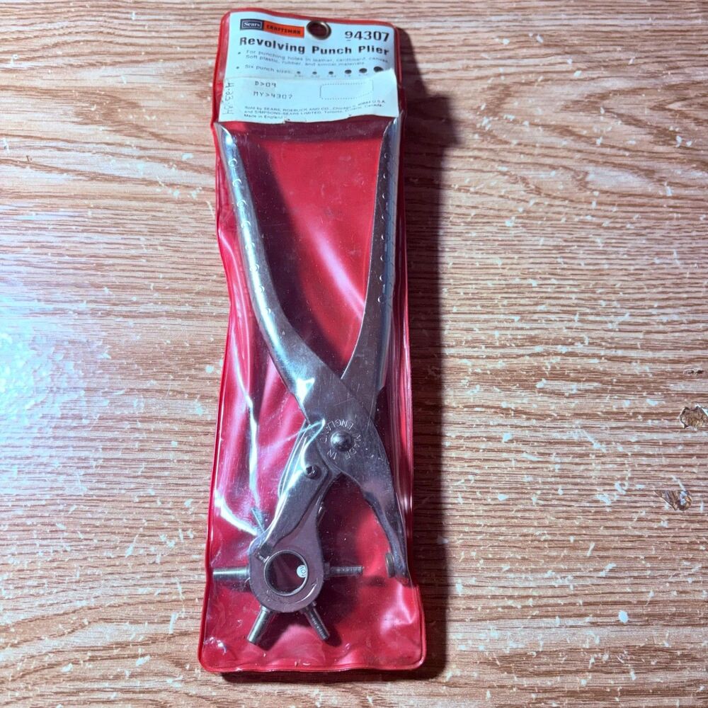 Craftsman Model 9-4307 Z  9" 6 Hole Leather Punch Pliers Made in England